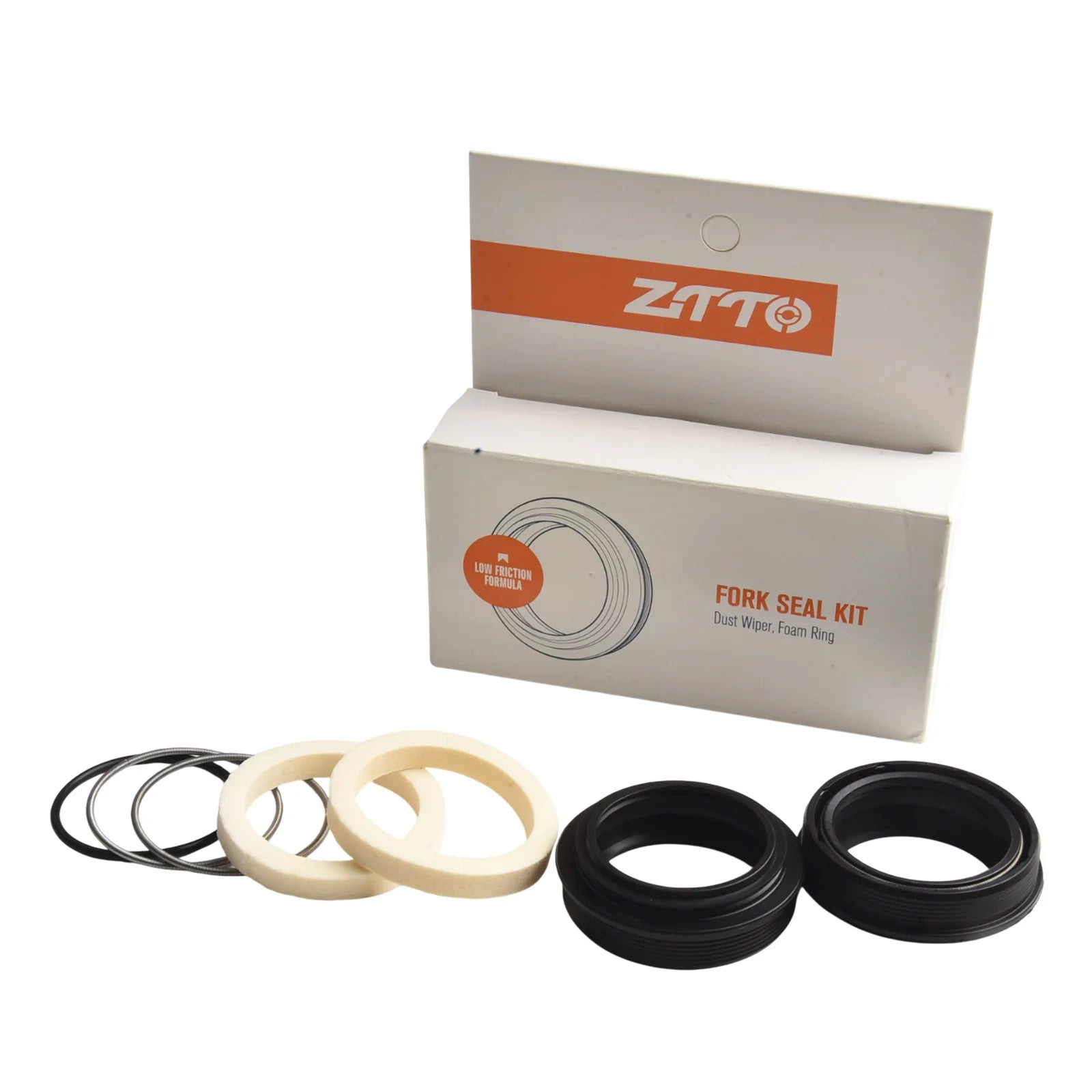 Spring Coil Fork Dust Seal Sealing Ring W/ Sponges 30 X 42mm 30-40mm For FOX/ROCKSHOX Rubber+Aluminum Alloy+Sponge Oasis Select 34x47mm