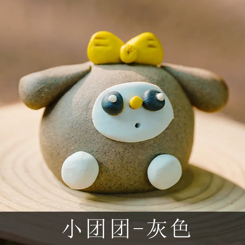 Ceramic Cute Mini Ornaments for Tourist Attractions, Hand-Pinched Animals, Cultural and Creative Decorations Tea Pets Oasis Select 23