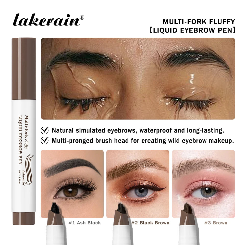 Waterproof Eyebrow Pencil Multi Forks Liquid Tattoo Pen Long Lasting Anti-smudged Natural Look Eyebrow Precise Makeup Oasis Select