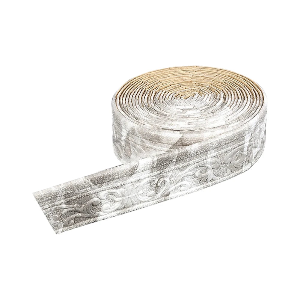 10m 3D Self-Adhesive Wall Trim Skirting Border | Waterproof Wall Border Trim Oasis Select Marble