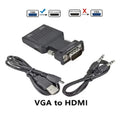 HDMI-compatible Female To VGA Male Converter VGA to HDMI Female Adapter For PC Laptop to HDTV Projector Video Audio Converter Oasis Select VGA to HDMI