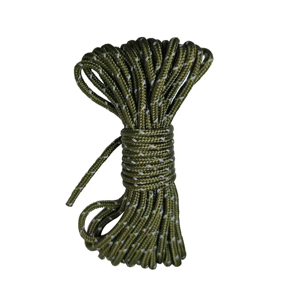 5m 3MM Reflective Guyline Rope Runners Camping Tent Awning Guy Line Cord Parachute Cord Lanyard Hiking Durable Tent Accessories Oasis Select Army Green
