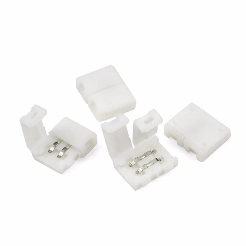 5PCS 10PCS 2Pin 4Pin 8mm 10mm LED Strips Lights Connector Splice Clip For 2835 3528 5050 5630 LED Strip Lamps Bar Connector Oasis Select