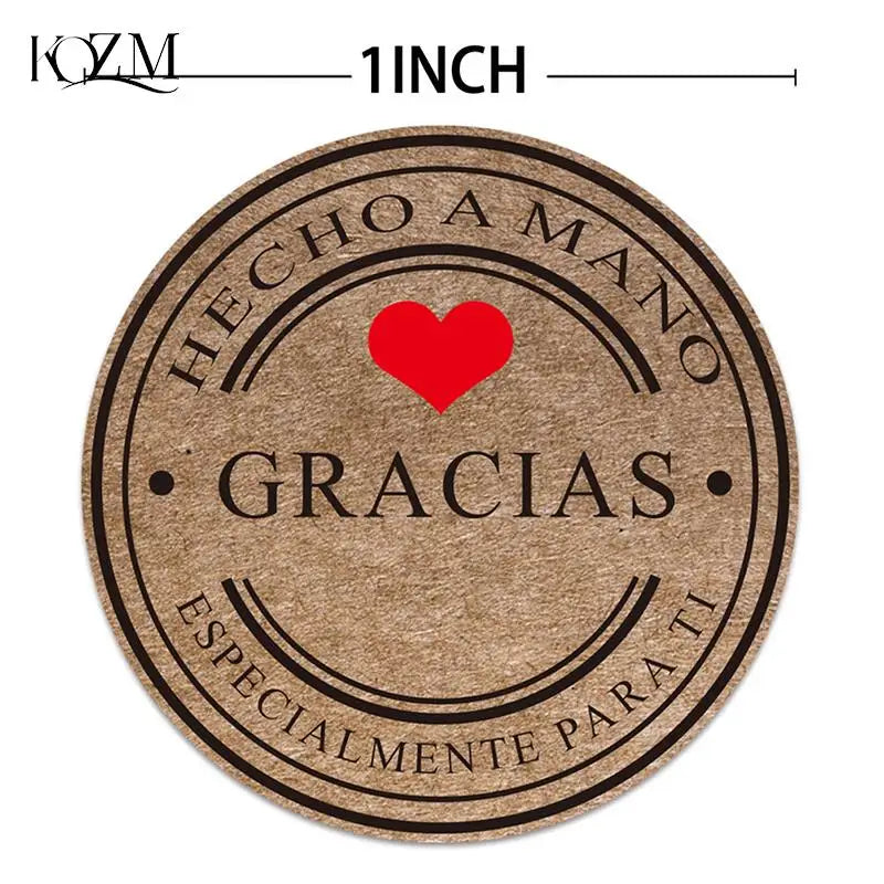 500 Pcs Gracias Spanish Thank You Stickers | Scrapbooking Labels
