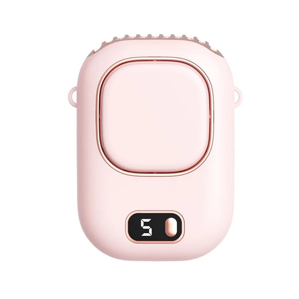 Portable Waist Fan Mini USB Rechargeable Wearable Hanging Neck Fan for Outdoor Sports Travel Camping Waisted Clip Fans Oasis Select Pink