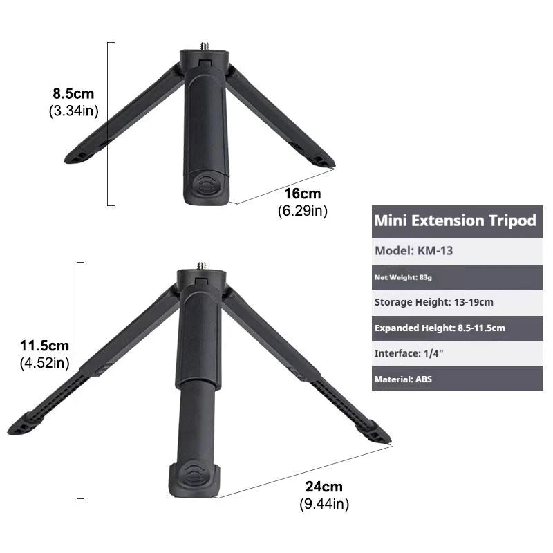 Mini Metal Alloy Tripod for DJI, Insta360 & GoPro Cameras