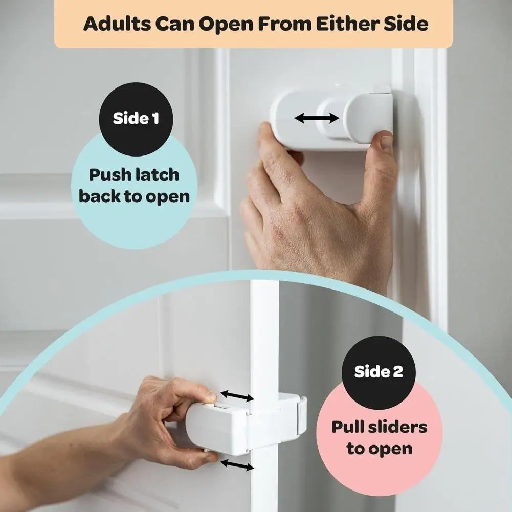 Snap-On Child Safety Door Lock – No Adhesive, Tool-Free