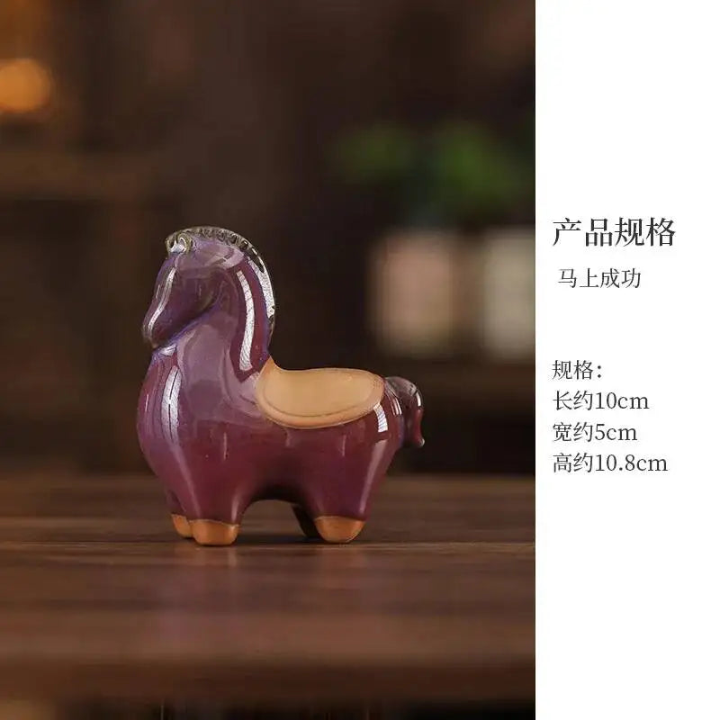 Tea Pet Ornament Living Room Entrance Wine Cabinet Ornament Ceramic Home Living Room Office Tea Pet Supplies Oasis Select 3