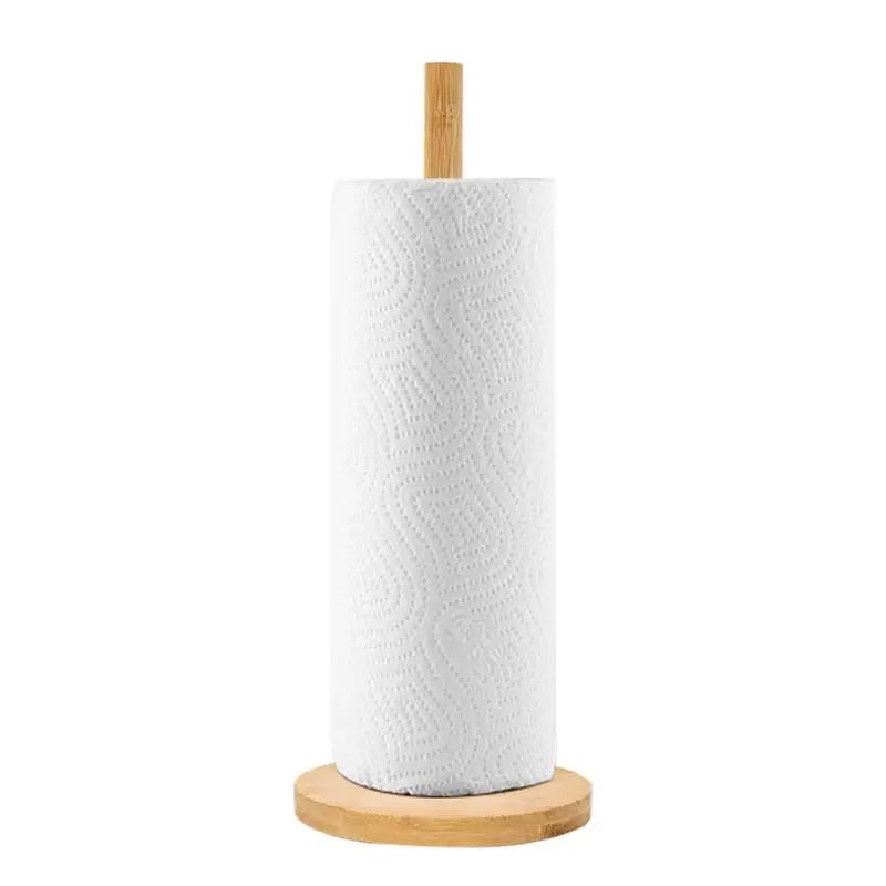 Wood Paper Towel Holder Countertop Wooden Standing Paper Towel Holder Base Paper Towel Holder for Paper Towel Fresh-Keeping Film Oasis Select