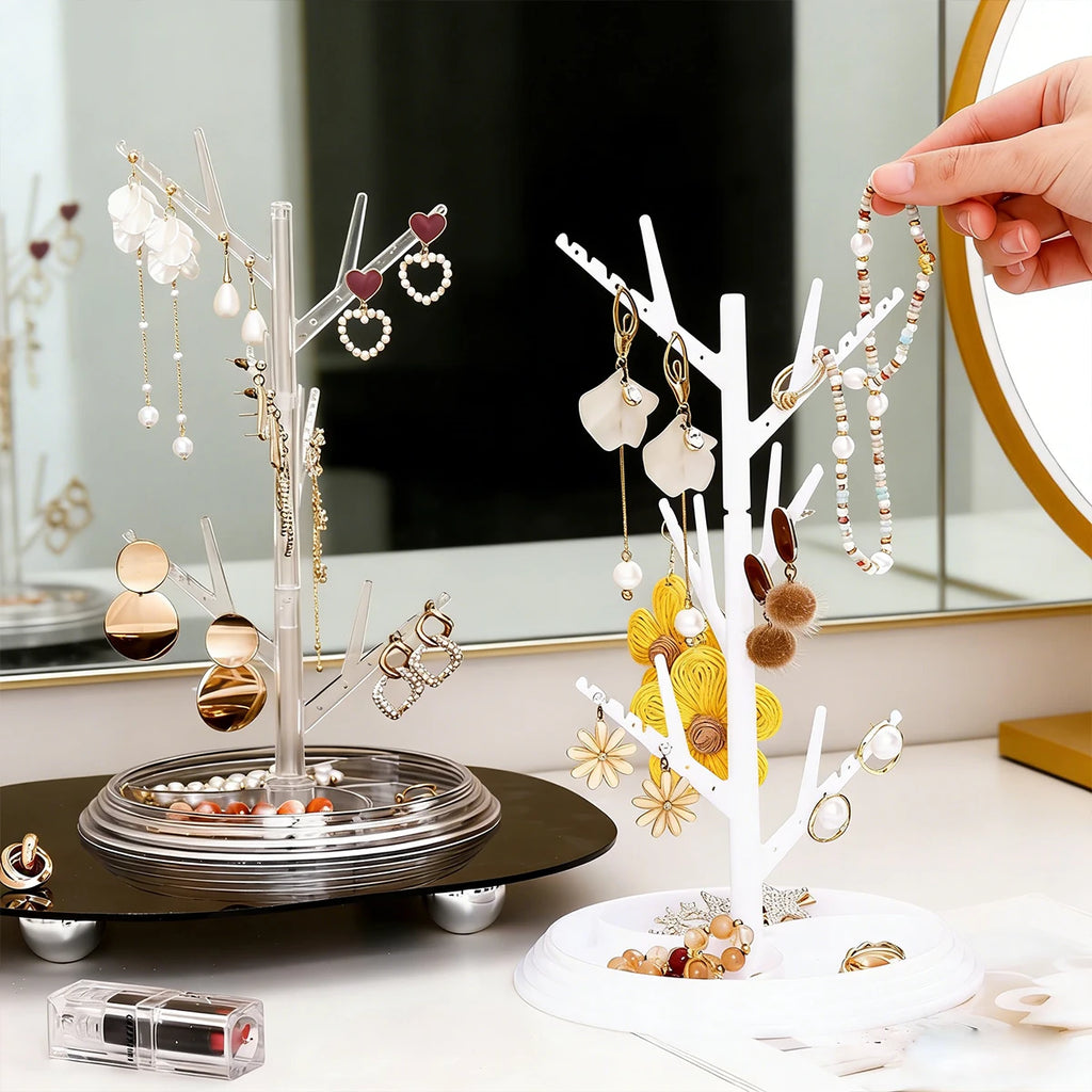 1pc detachable jewelry storage rack plastic creative tree shaped decoration hanging necklace bracelet ring earring organizer Oasis Select