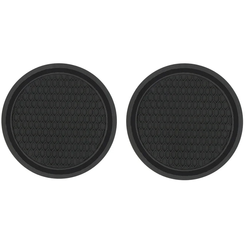 1/2 pcs/set black car auto cup holder anti slip insert coasters pads interior accessories universal fits perfectly for most cups Oasis Select 2PCS black