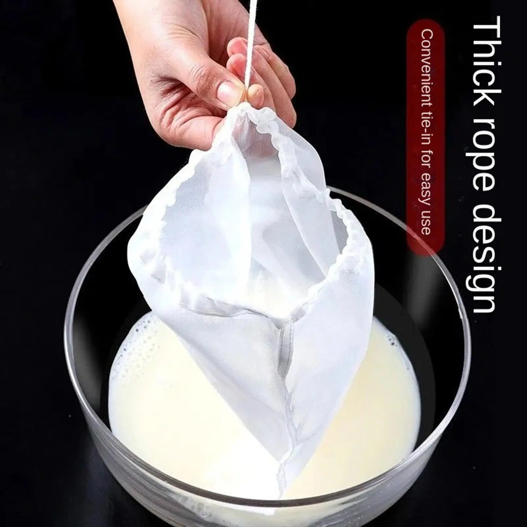 Mesh Strainer Bag 200 Mesh Filter Squeeze Water Bag Nut Milk Net Yogurt Tea Beer Food Filter Strainers Mesh Kitchen Strainer Bag Oasis Select