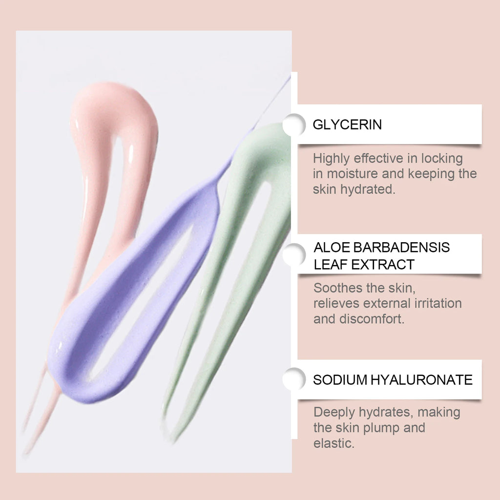 Tri Color Isolation Cream Sunscreen Primer Waterproof Makeup Base Concealer Blemishes Color Correcting Long Lasting Natural Oasis Select