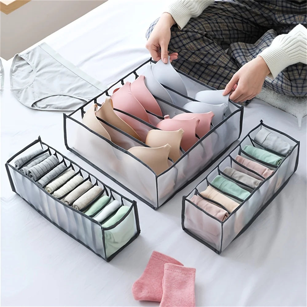 3pcs/set Sock Underwear Organizer Divider, Collapsible Closet Organizer for Storing Socks, Underwear Oasis Select