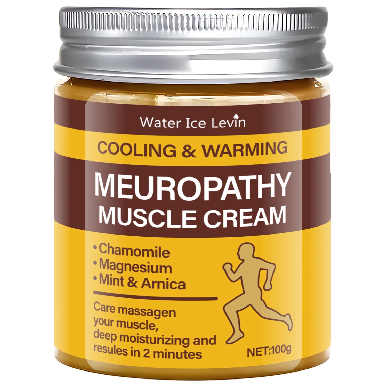 Cooling & Warming Neuropathy Muscle Cream – Chamomile & Magnesium Muscle Relief Cream Oasis Select Gold 100g
