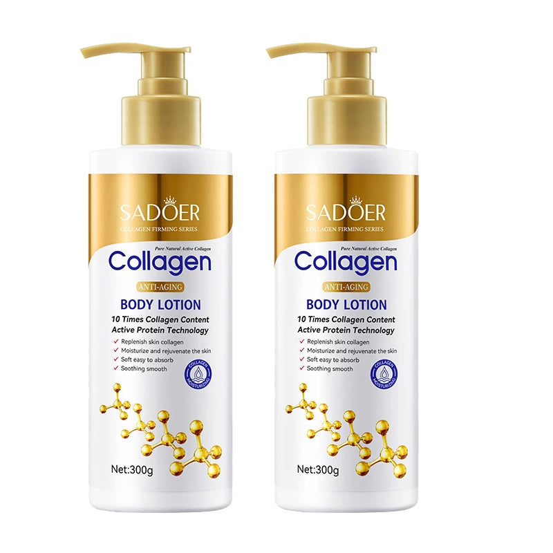 Collagen Body Lotion for Firming & Hydration - Intense Moisturizer Anti-Aging Skin for Dry, Sagging Skin, Nourishment 300g/pc Oasis Select 2 pcs 300g