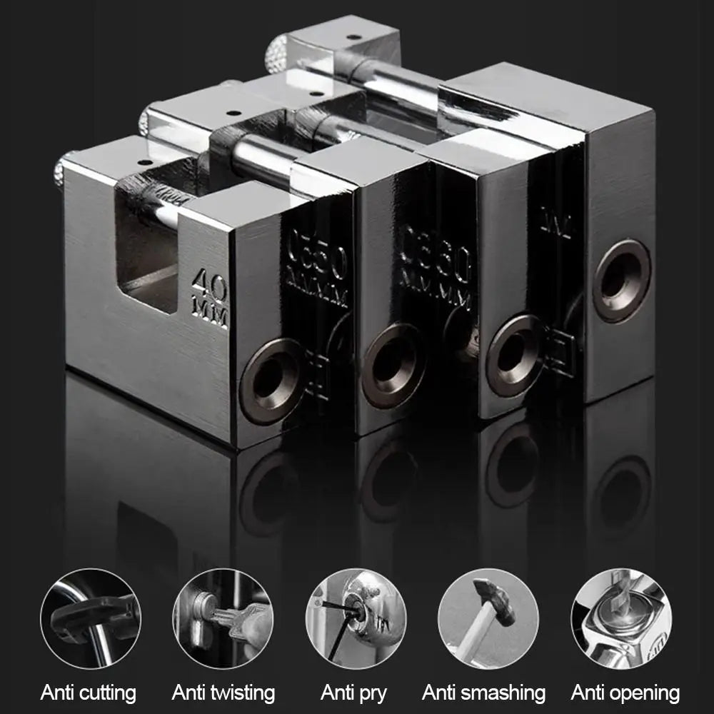 Useful Stainless Steel Heavy Duty Padlocks Anti-cut With Keys Anti-theft Lock Security Safety Lockpick Set Oasis Select