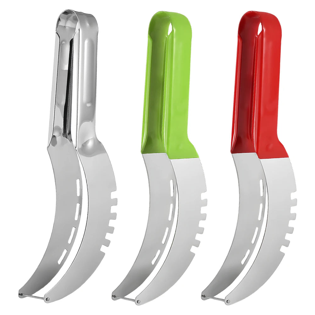 Stainless Steel Safe Efficient Watermelon Slicer Server with Non-Slip Handle Fruit Slicer Cutter Fruit Corer Cutter Fruit Tools Oasis Select