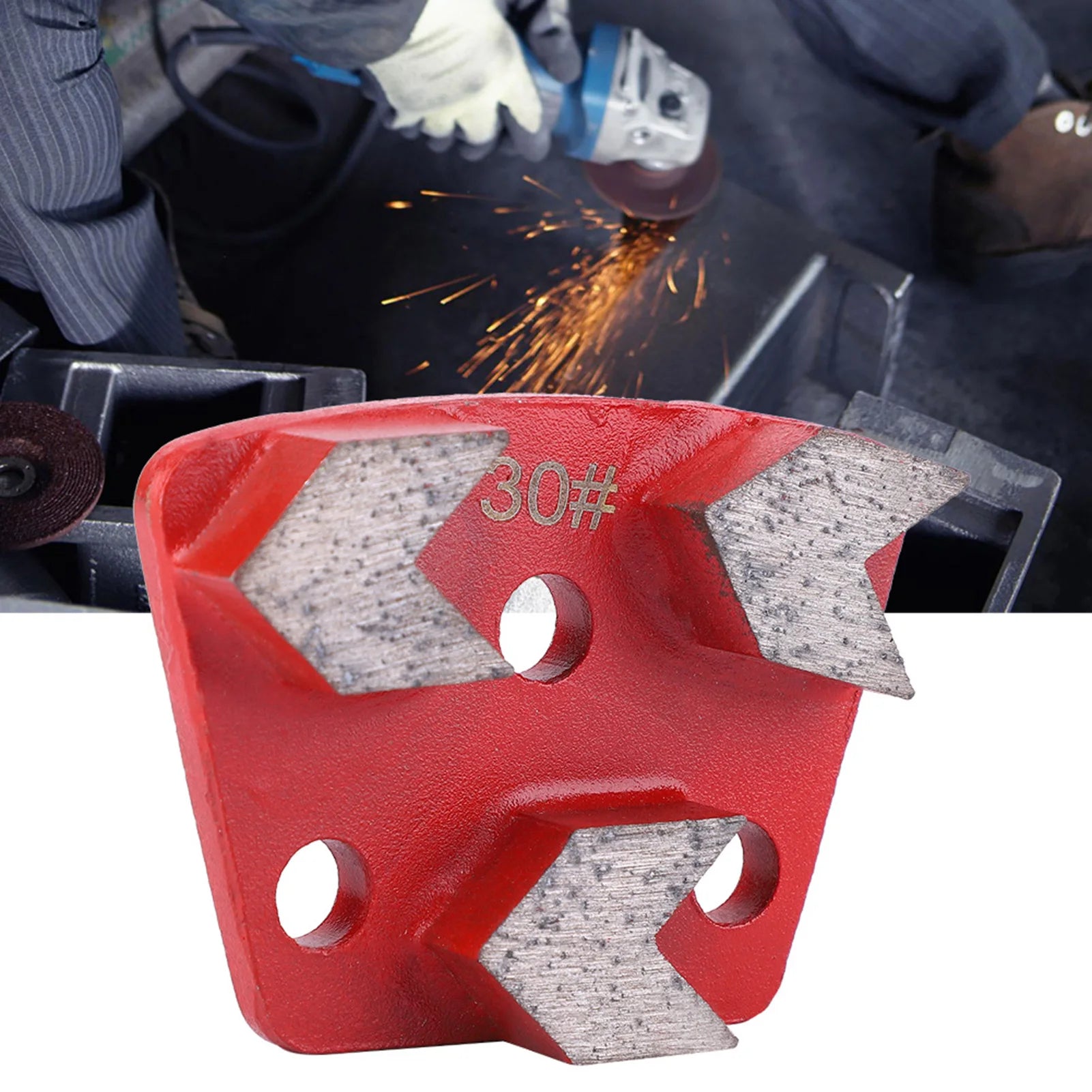 Trapezoid Grinding Disc Trapezoid Floor Grinding Pad Disc #30 Grit Metal Scraper Oasis Select