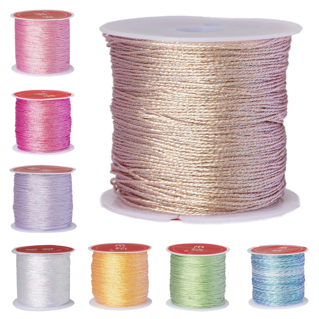 50m/0.4mm Nylon Cord Rope Beading DIY Handmade Necklaces Bracelets Jewelry Making Supplies Sewing Thread Cord Material Crafts Oasis Select