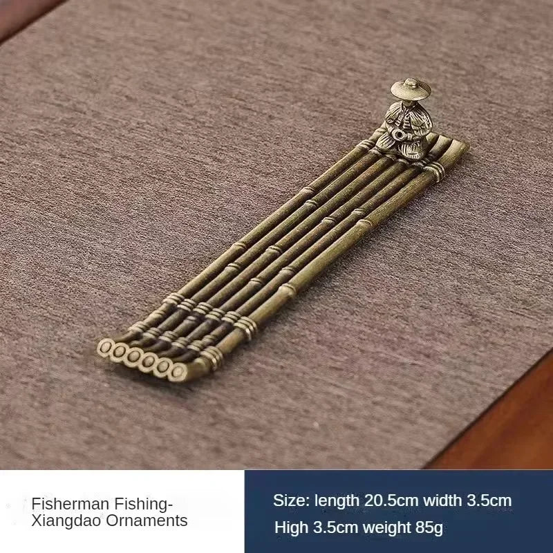 Creative Incense Holder Aromatherapy Ornament Incense Holder Boat Old Men Fishing Japanese Style Incense Stick Burner Home Decor Oasis Select B