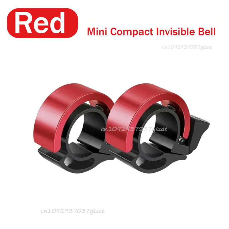 Invisible Alloy Bicycle Bell Loud Clear Sound Warning Alarm Universal Handlebar Bike Ring for Road Cycling Safety Accessories Oasis Select 2PCS-RED
