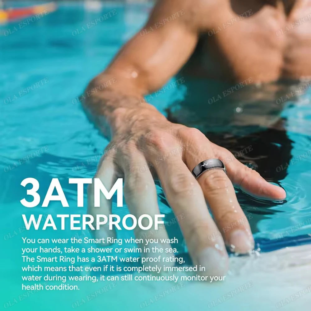 AI ECG Smart Ring – Heart Rate, Blood Pressure & Sport Tracker