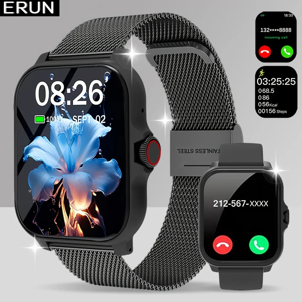 ERUN Smartwatch – Call/SMS, Music Control & Fitness Tracker
