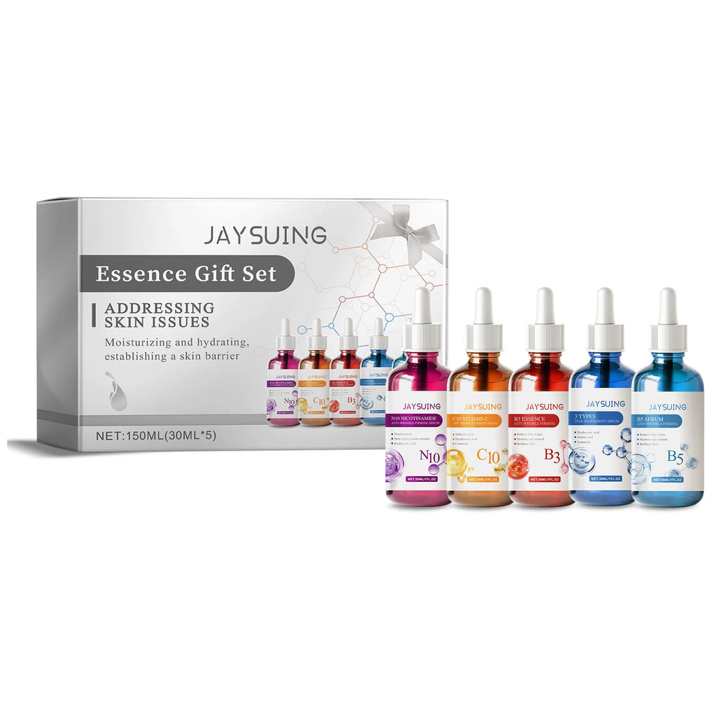 Jaysuing 5-Piece Facial Serum Gift Set – Anti-Aging & Brightening Facial Serum Gift Set Oasis Select