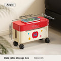 1pc Cable Organiser with Castors Spacious Capacity, Stylish Design The Ultimate Cable Management Solution Oasis Select Apple