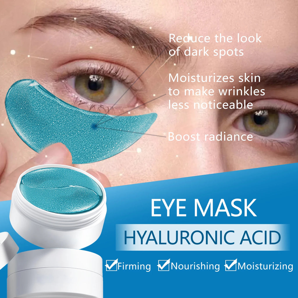 Hyaluronic Acid Eye Gel Patches 60 Pcs – Moisturizing Eye Mask Eye Gel Patches Oasis Select