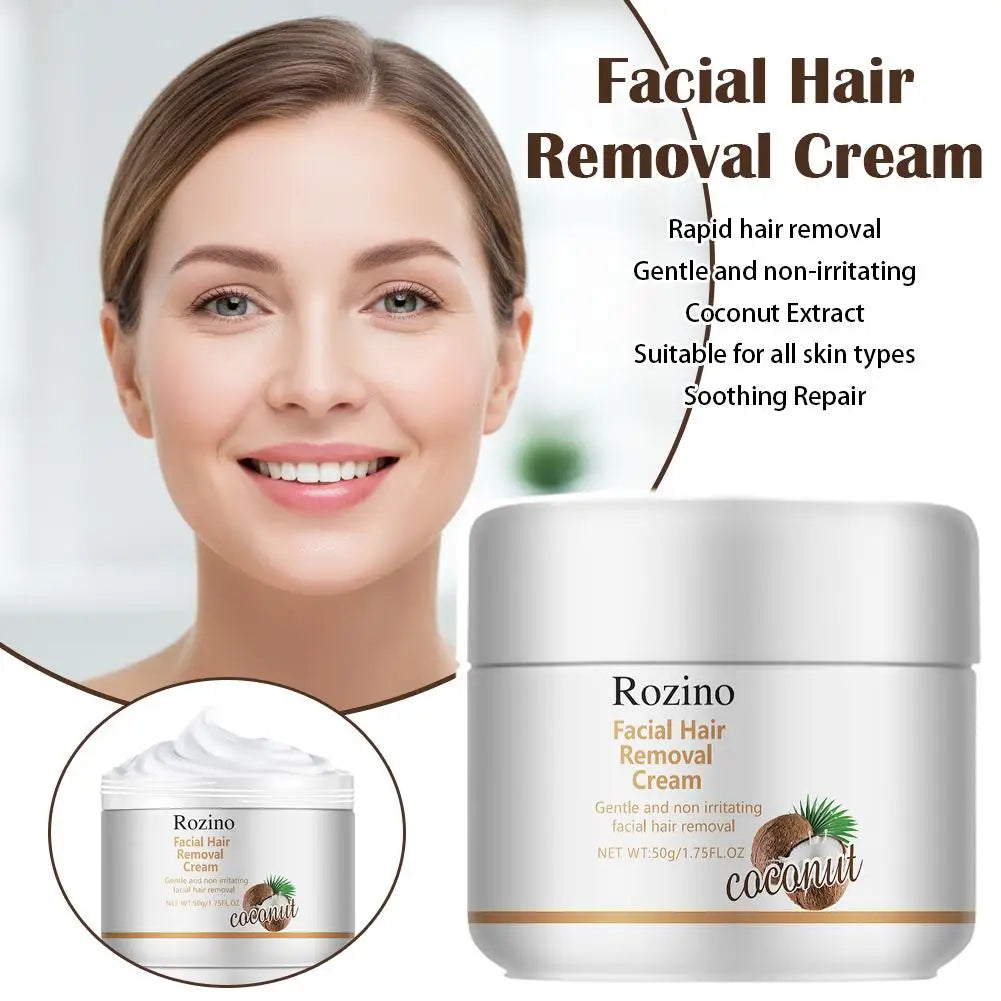 Coconut Facial Hair Removal Cream – Upper Lip & Chin | 50g Hair Removal Cream Oasis Select