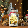 ~WISH Christmas Music Box Featuring Rotating LED Light Snowman Design Multifunctional Gift For Christmas Decorations Ornament Oasis Select As Shown 15cm NONE