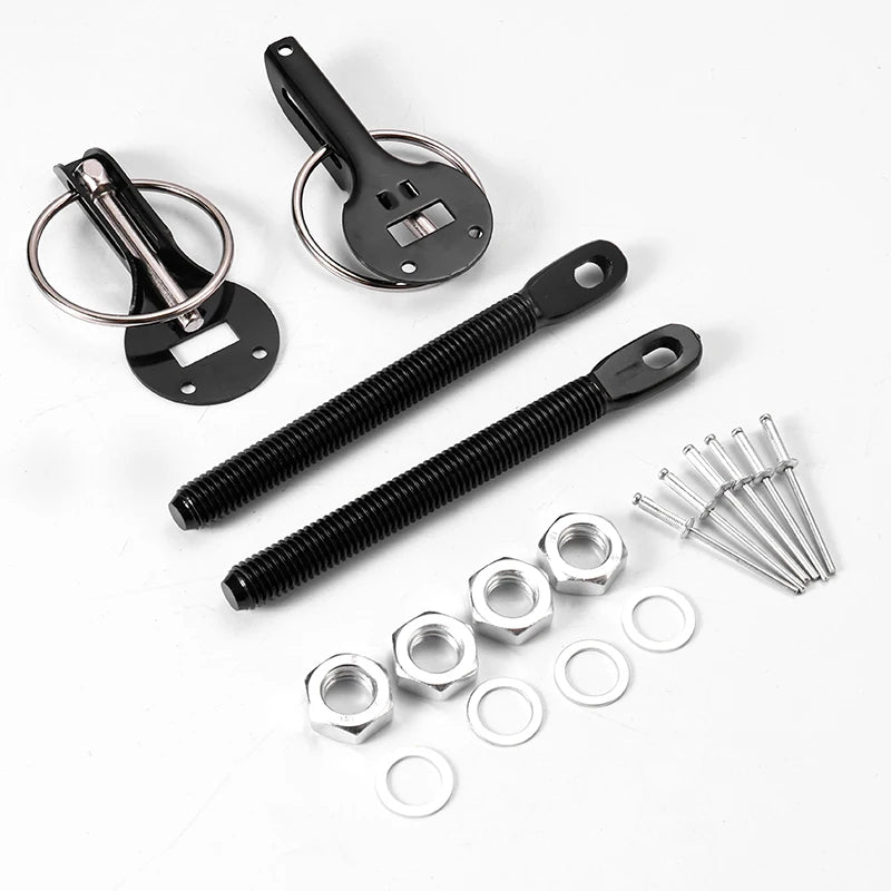 Aluminum Racing Hood Pin Lock Kit – Universal Bonnet Latch