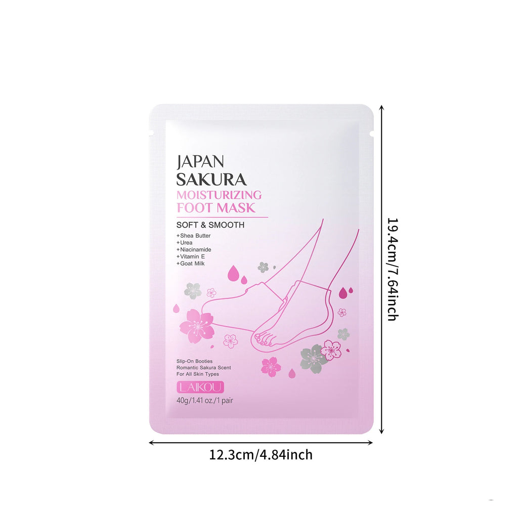 Japanese Cherry Blossom Foot Mask 40g Softening Callus Remover Dead Skin Peel Hydrating Nourishing Foot Care Dry Cracked Heel Oasis Select