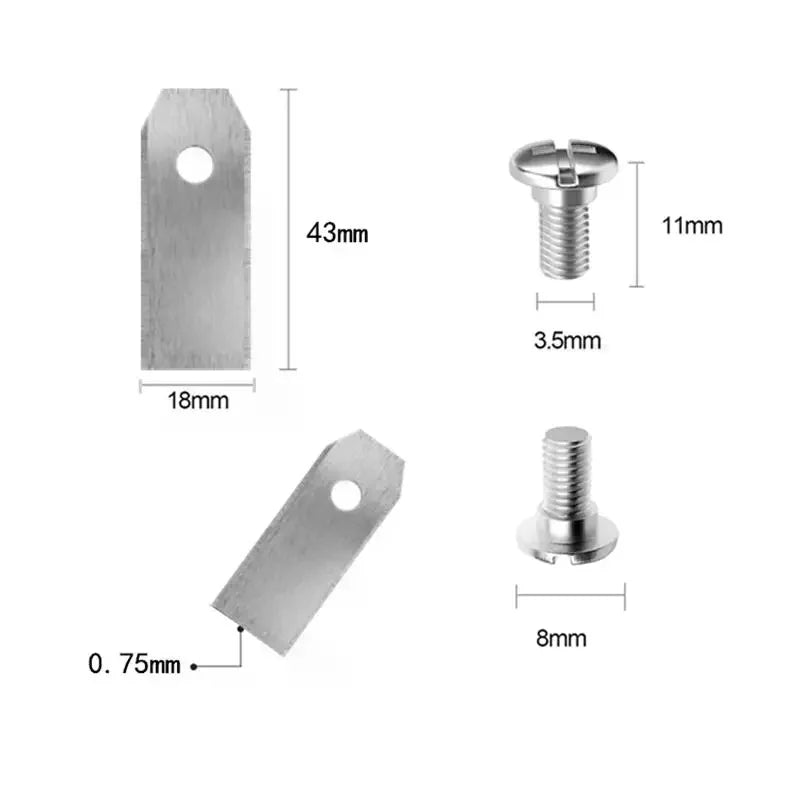 9-Pack 43mm Universal Robotic Lawn Mower Replacement Blades