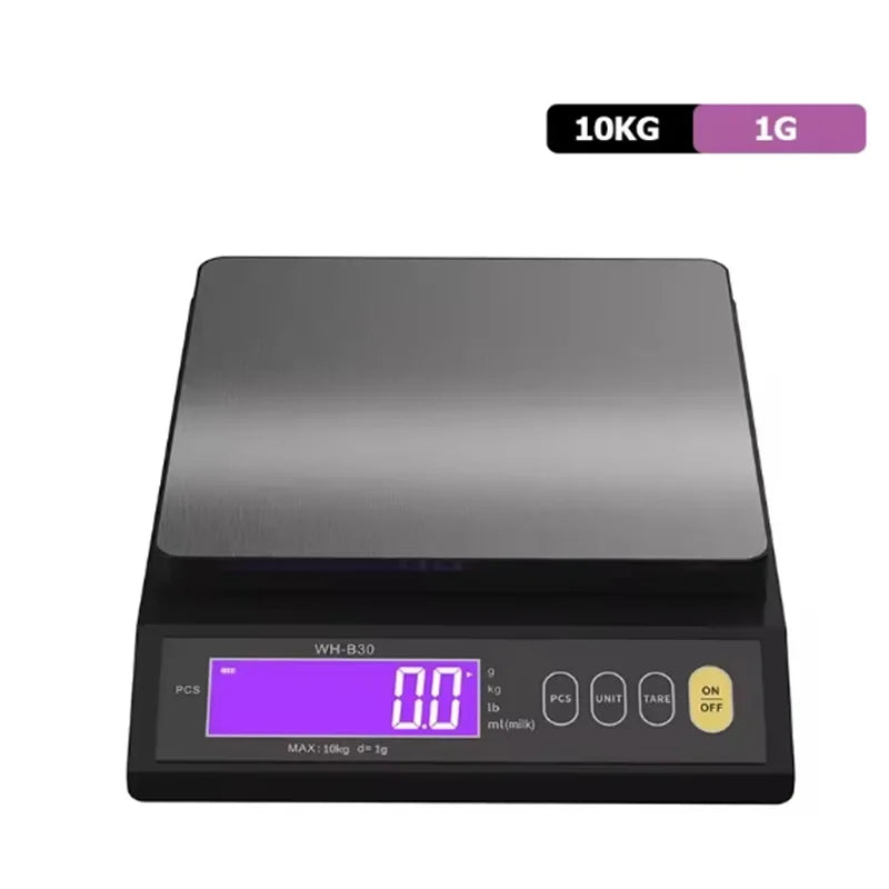 5kg/0.1g 10kg/1g Waterproof Digital Electronic Kitchen Scale LCD Home Food Snack Stainless Steel Measuring Weighing Tool Oasis Select 10kg 1g