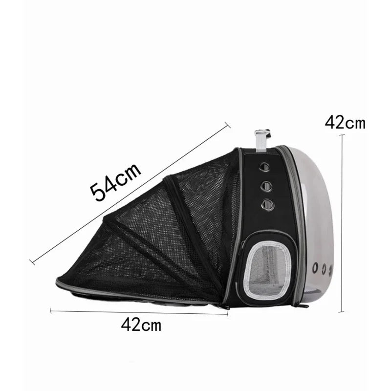 Cat Carrier Bag Breathable Pet Backpack Expansion Bag Outside Portable Transparent Space Capsule Carrier Bag For Small Dog Cats Oasis Select