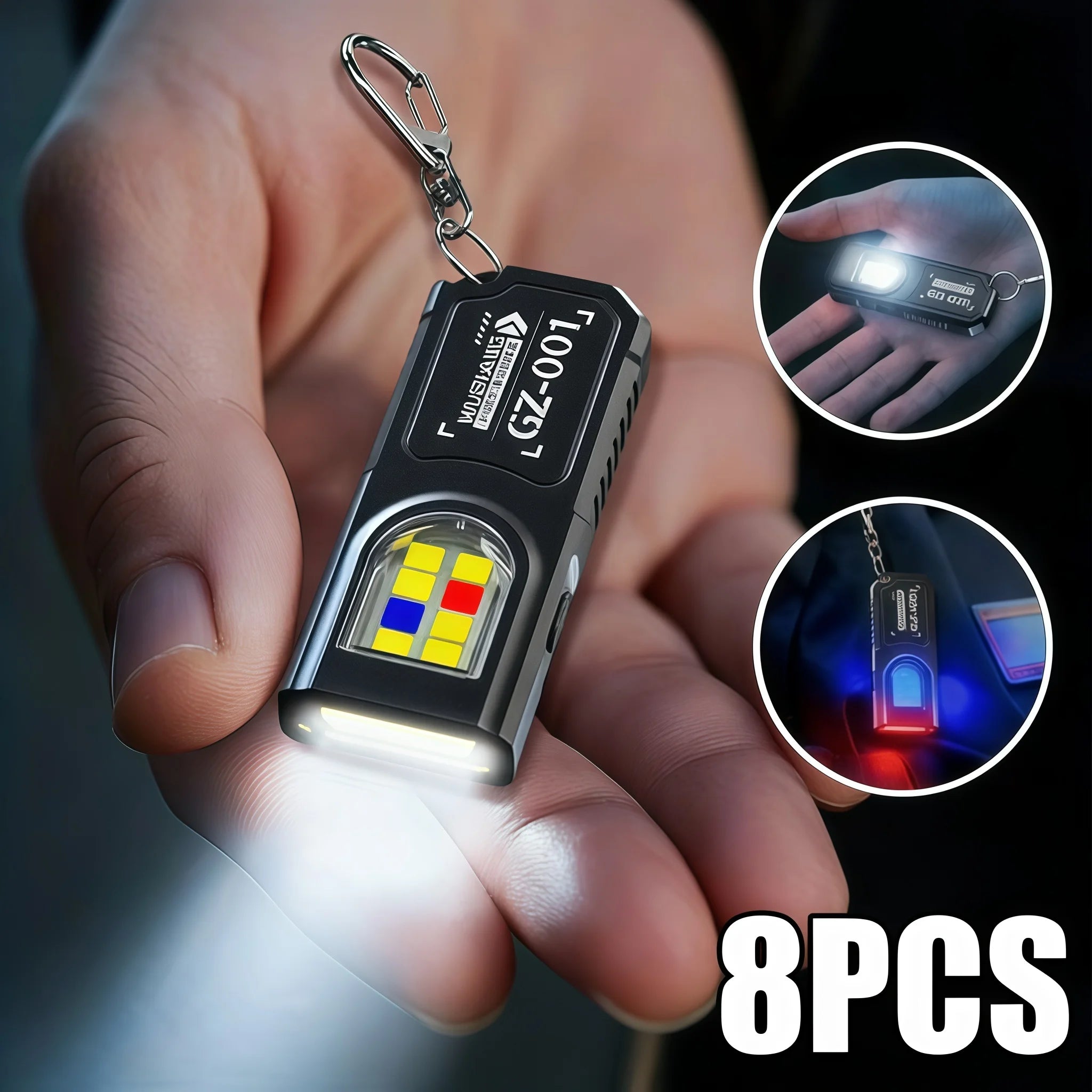 KDULIT Mini COB LED Keychain Flashlight | USB-C Rechargeable