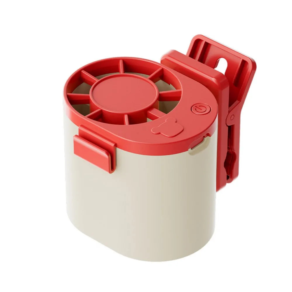 3 Speeds Adjustable Portable Handheld Fan Quiet Operation USB Rechargeable Umbrella Hanging Waist Fan Clip-on Handheld Oasis Select Red White