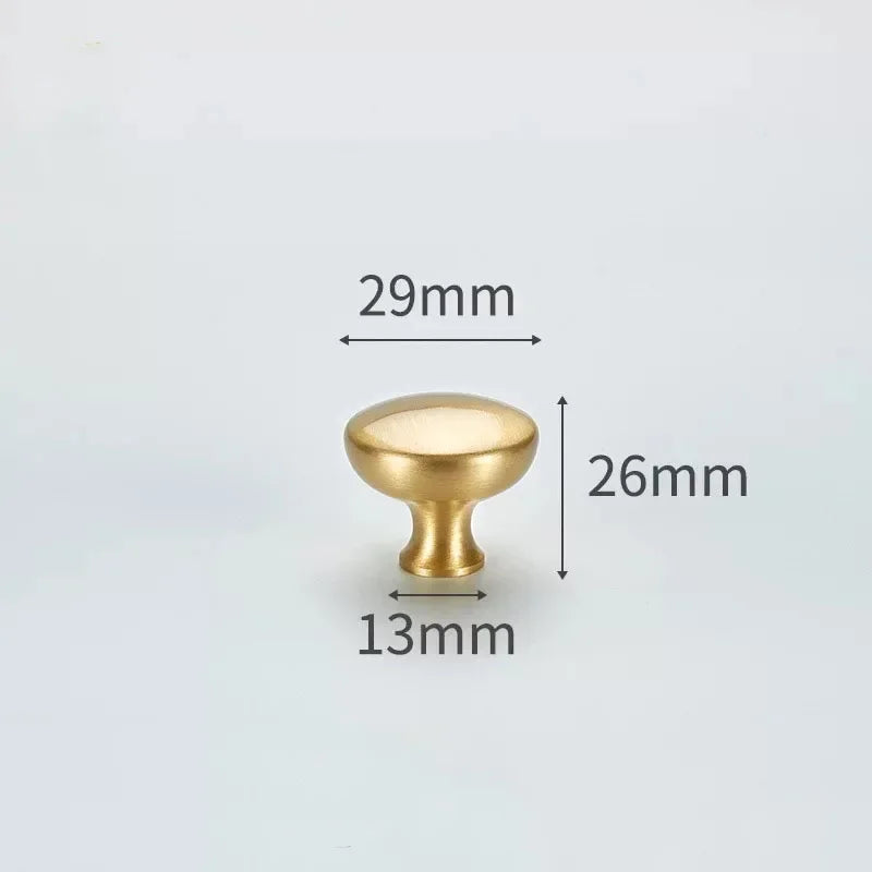 Modern Simple Solid Brass Cabinet Knobs Furniture Wardrobe Handle Kitchen Copper Pulls Doorknob Oasis Select 19