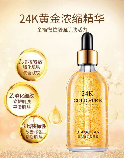 100ml 24k Gold Hyaluronic Acid Nicotinamide Face Serum Anti Aging Facial Lifting Collagen Essence Skin Care Whitening Serum Oasis Select