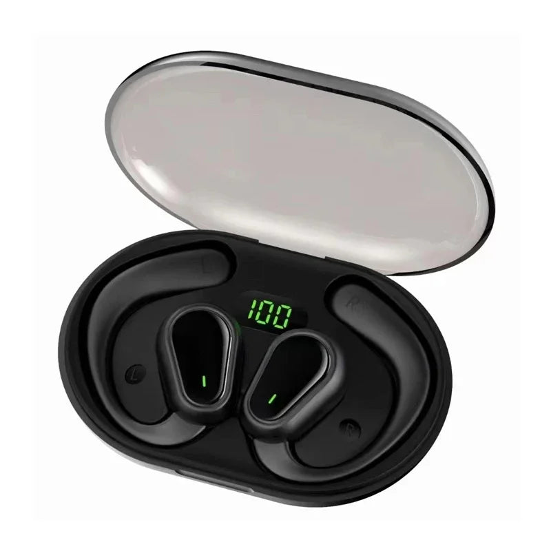 Bluetooth 5.3 Headphones Ear Hook Earphones Wireless Earphones HiFi Stereo Waterproof Headset Noise Reduction Earbuds for Xiaomi Oasis Select Black