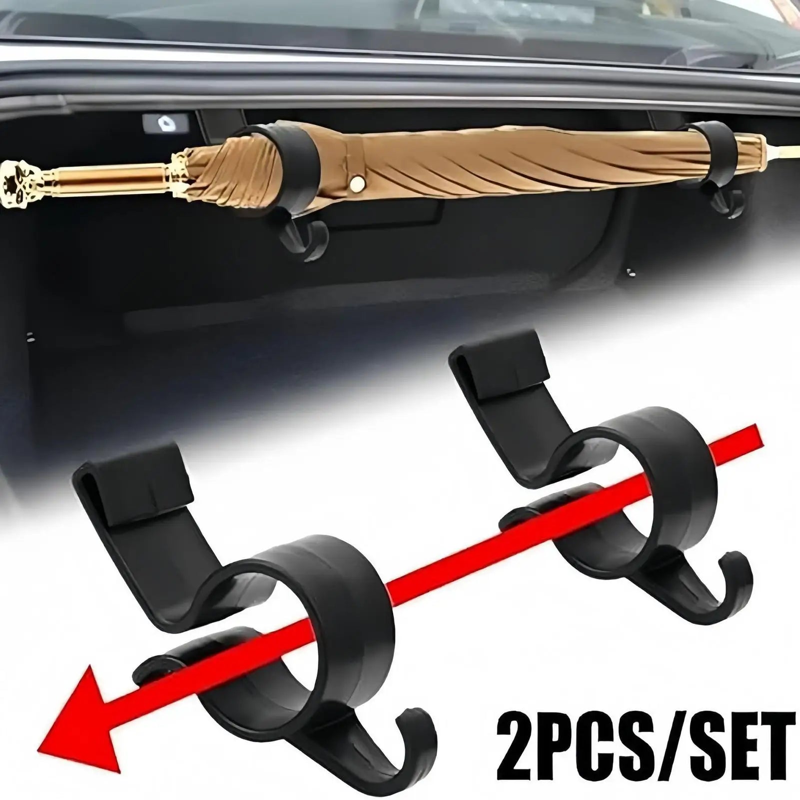 Multifunctional Umbrella Trunk Back Stand Umbrella Holder for Car Boot Organizer Trunk Back Stand for Headrest Purse Automotive Oasis Select
