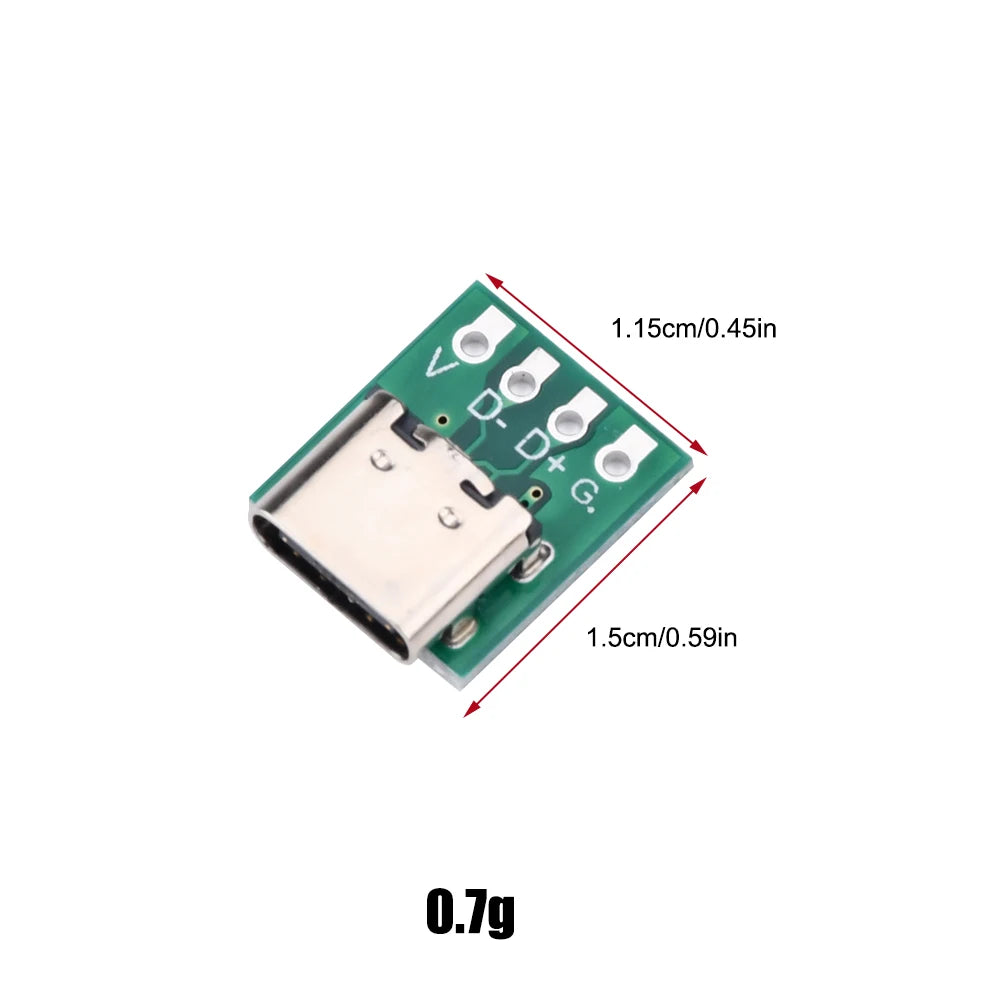 1-10pcs TYPE C USB 3.1 Type C Connector 16 Pin Test PCB Board Plate Adapter Socket For Data Line Wire Cable Transfer Oasis Select