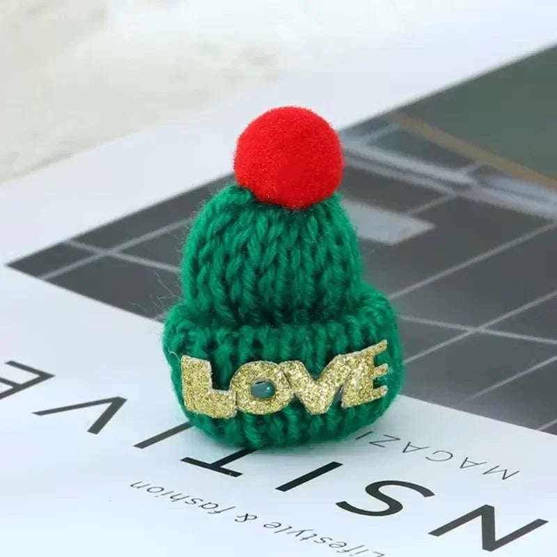 Mini Christmas Wine Bottle Covers Santa Hats Scarf Christmas Scarf Santa Hats for Dolls Home Decor Christmas Supplies Oasis Select MINT GREEN