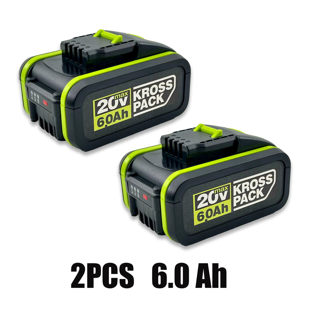 20V 6.0/8.0/Ah rechargeable lithium battery for power tools, suitable for Worx WA3553 35514 Oasis Select A -6.0Ah 2pcs