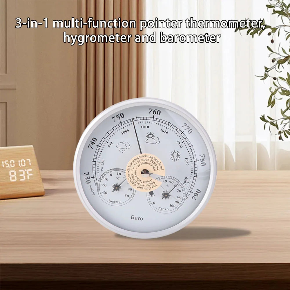 3-in-1 Barometer Thermometer Hygrometer | Wall Mount Gauge Weather Station Gauge Oasis Select