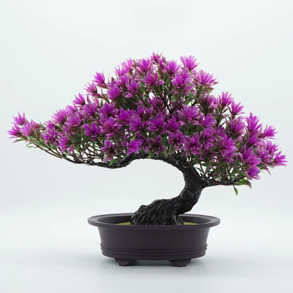Creative simulation welcome pine potting room Zen green plant bonsai decoration fake flower decoration Oasis Select Lotus color 24cm x 32cm