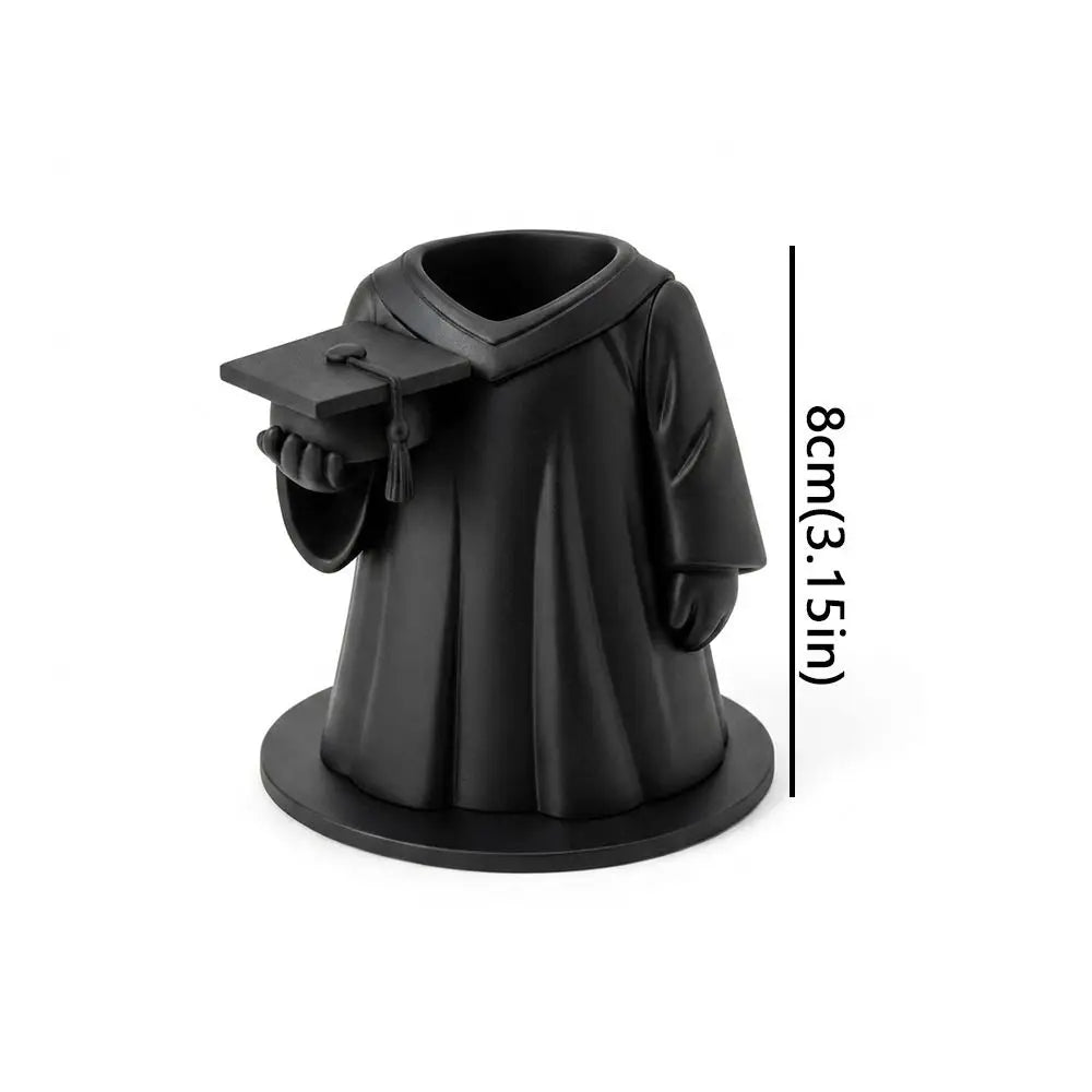 3D Printing Graduation Gown Pen Holder Plastic Non-Slip Base Clothing-Shaped Pen Cup Large Capacity Unique Makeup Brush Bucket Oasis Select